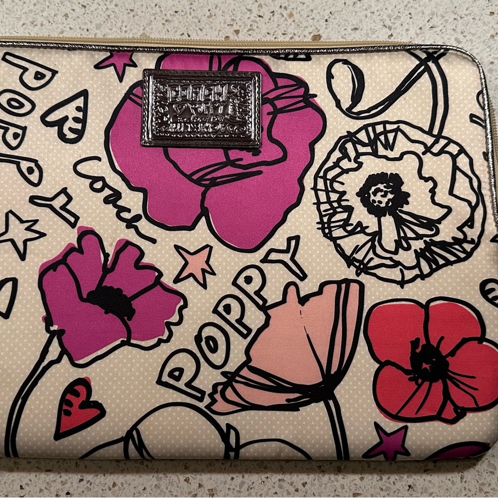 Coach Poppy Floral Laptop Bag